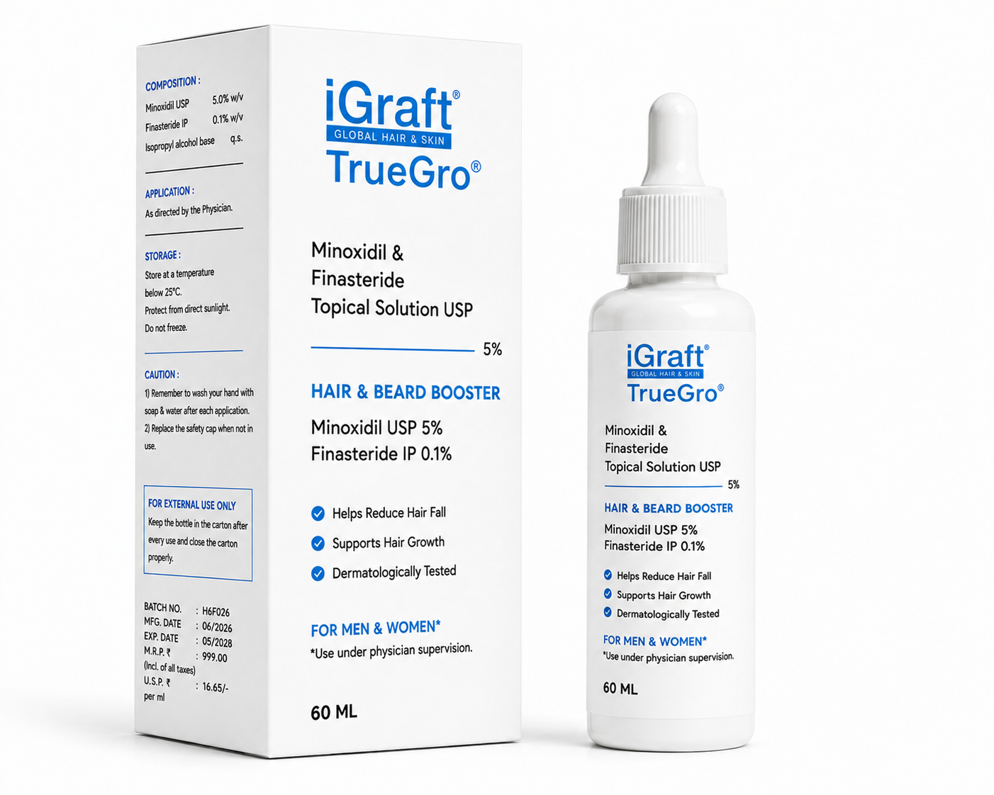TrueGro™ 5% Minoxidil + 0.1% Finasteride