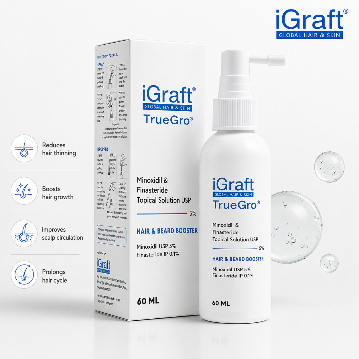 TrueGro™ 5% Minoxidil + 0.1% Finasteride
